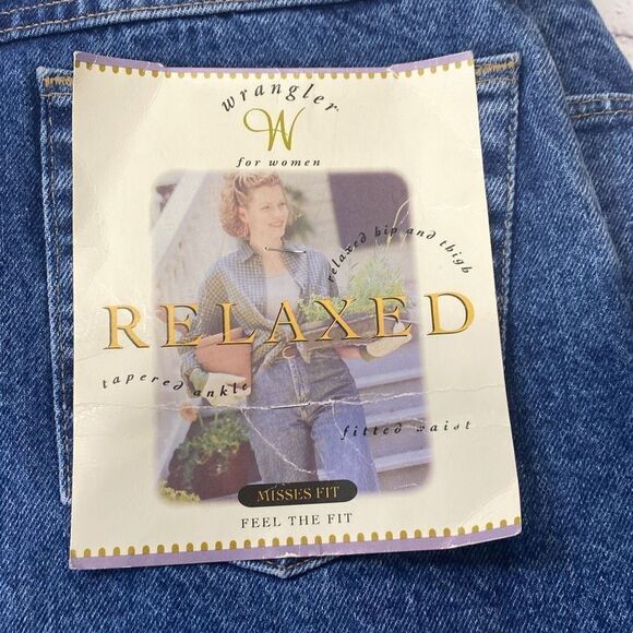 Vintage Wrangler Relaxed Misses Fit High -Rise Structured‎ Jeans 16 Long NWT - Picture 6 of 13